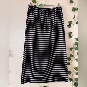 Black and White Striped pencil skirt